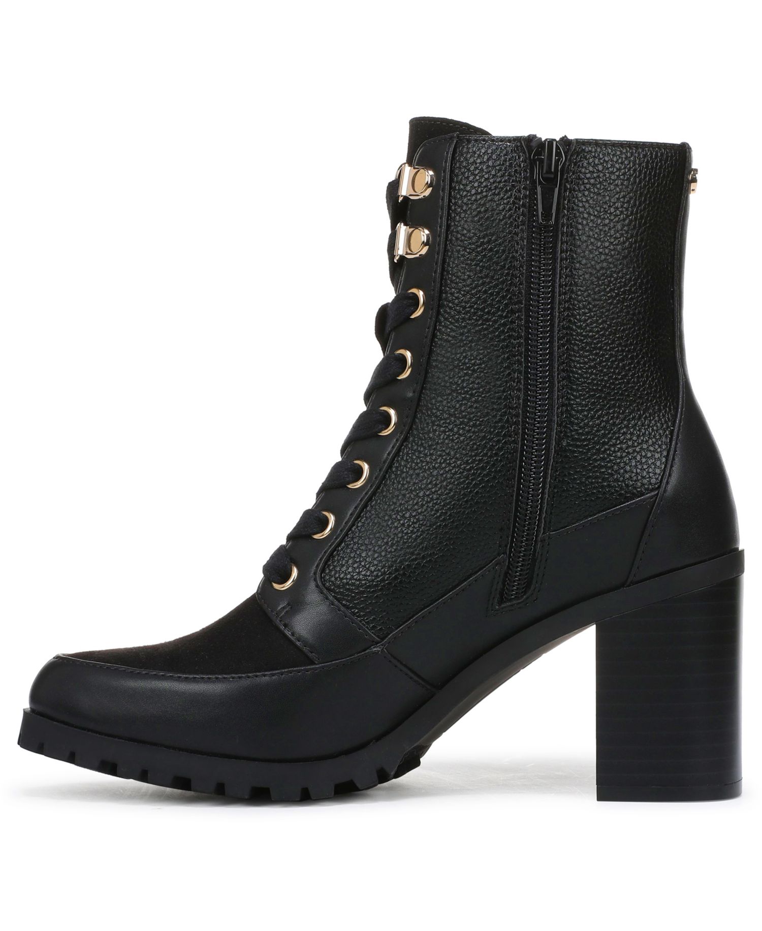 Women's Karissah Lace Up Lug Sole Block Heel Booties