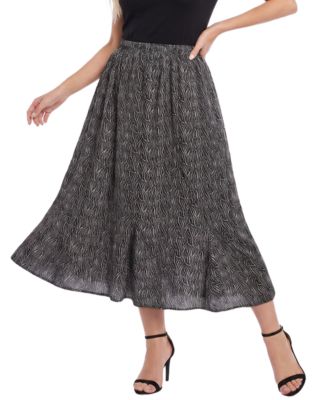 Petite High-Waisted Midi A-Line Skirt