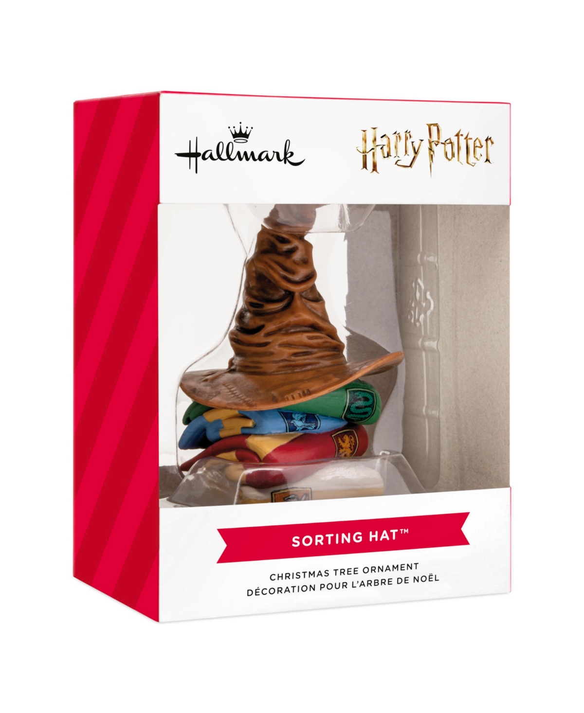 Hallmark Christmas Ornament Harry Potter Sorting Hat and House Scarves