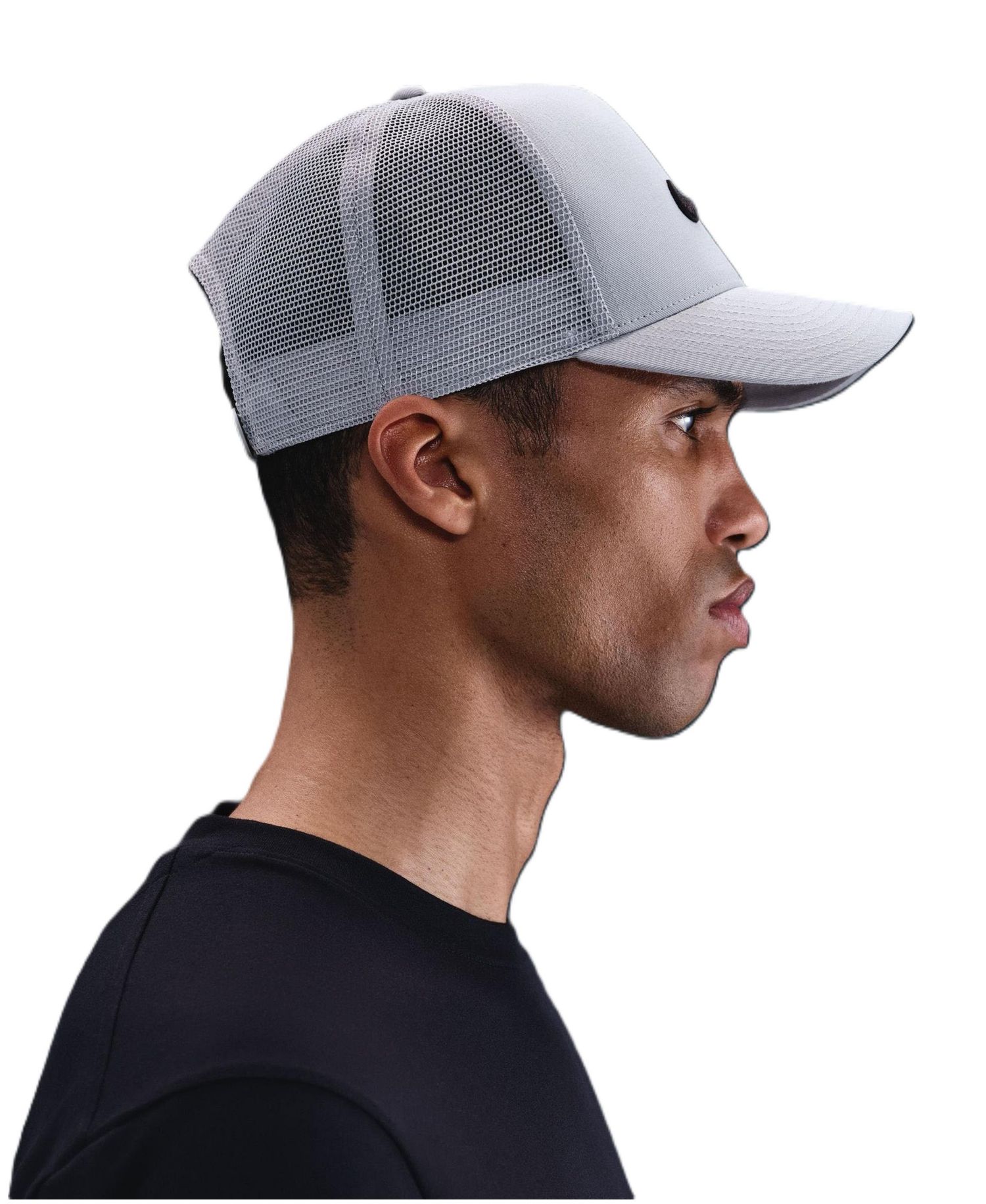 Men's and Women's Gray Swoosh Rise Trucker Adjustable Hat