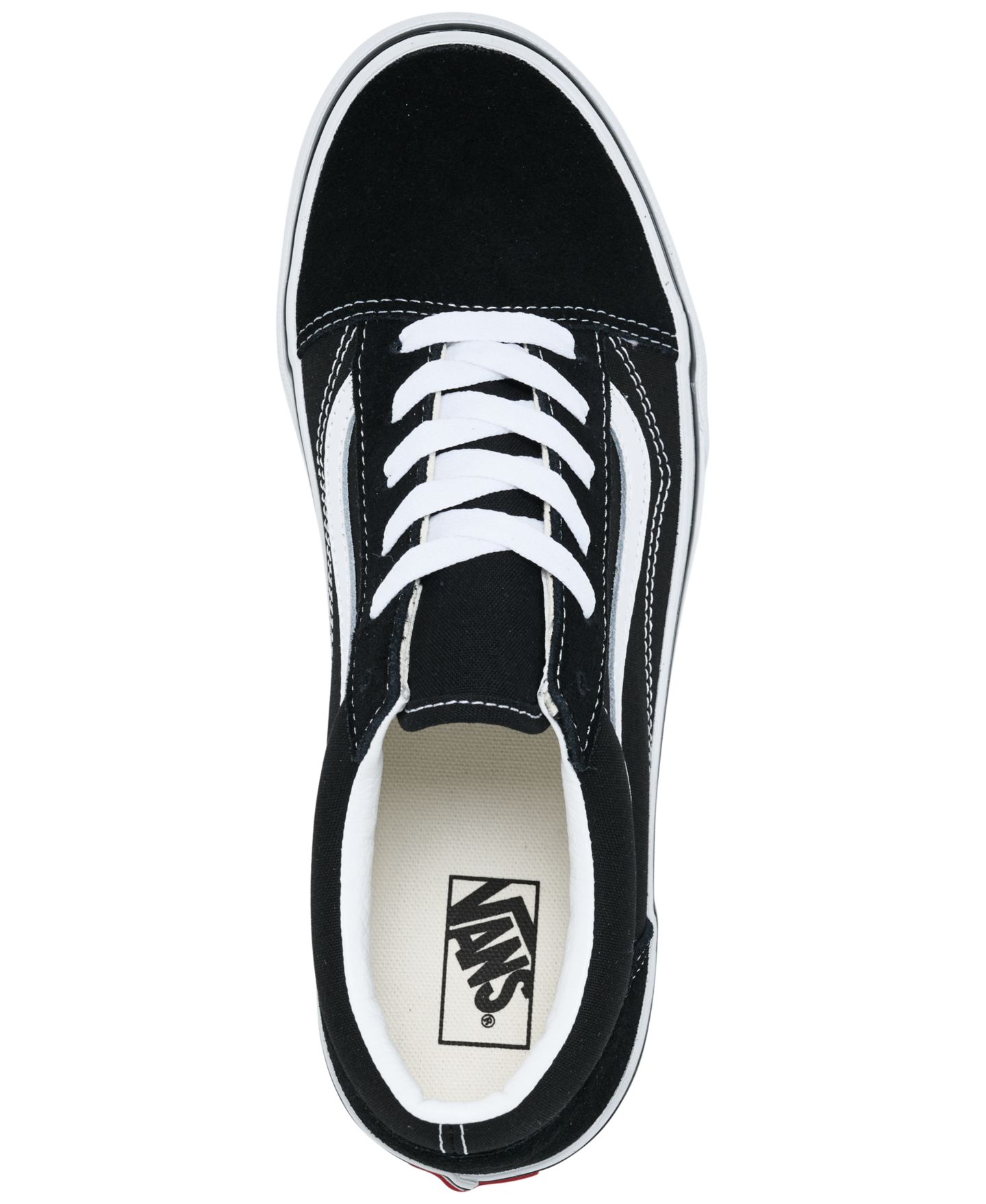 Детские кроссовки Vans Old Skool Lifestyle, цвет: Белый / Чёрный — фото 5