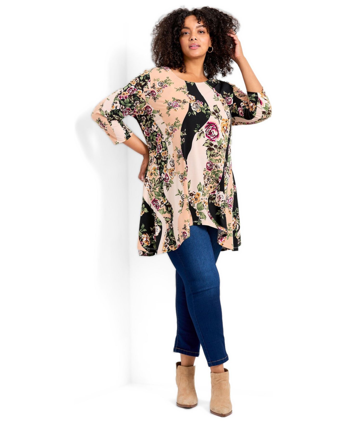 Женский топ Avenue Alana Tunic, цвет: Пудровый розовый — фото 2