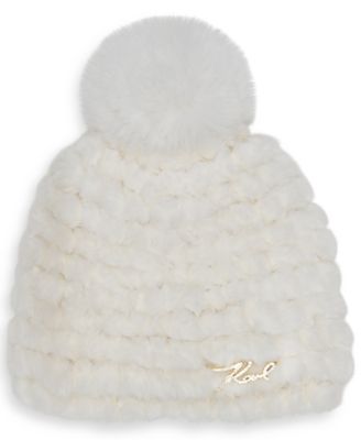 Faux-Fur Pom Logo Hardware Hat