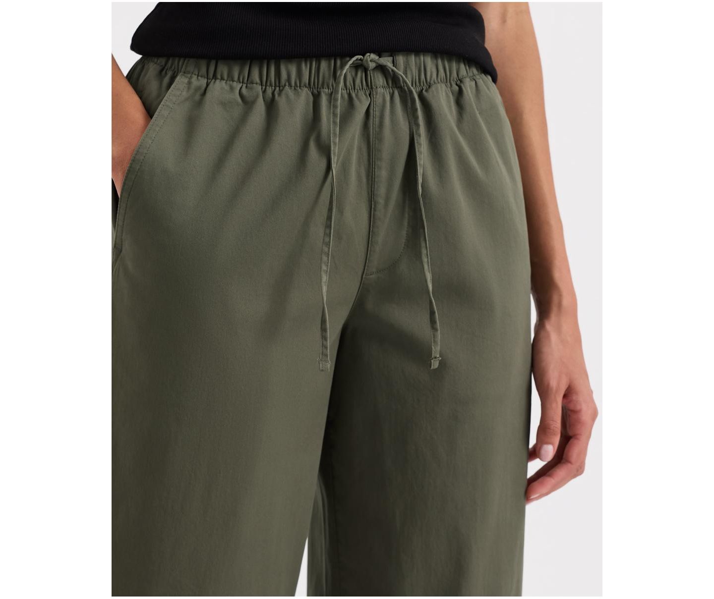 Женские брюки Pact Peached Twill Organic Cotton-Blend Pull-On, цвет: Зелёный — фото 4