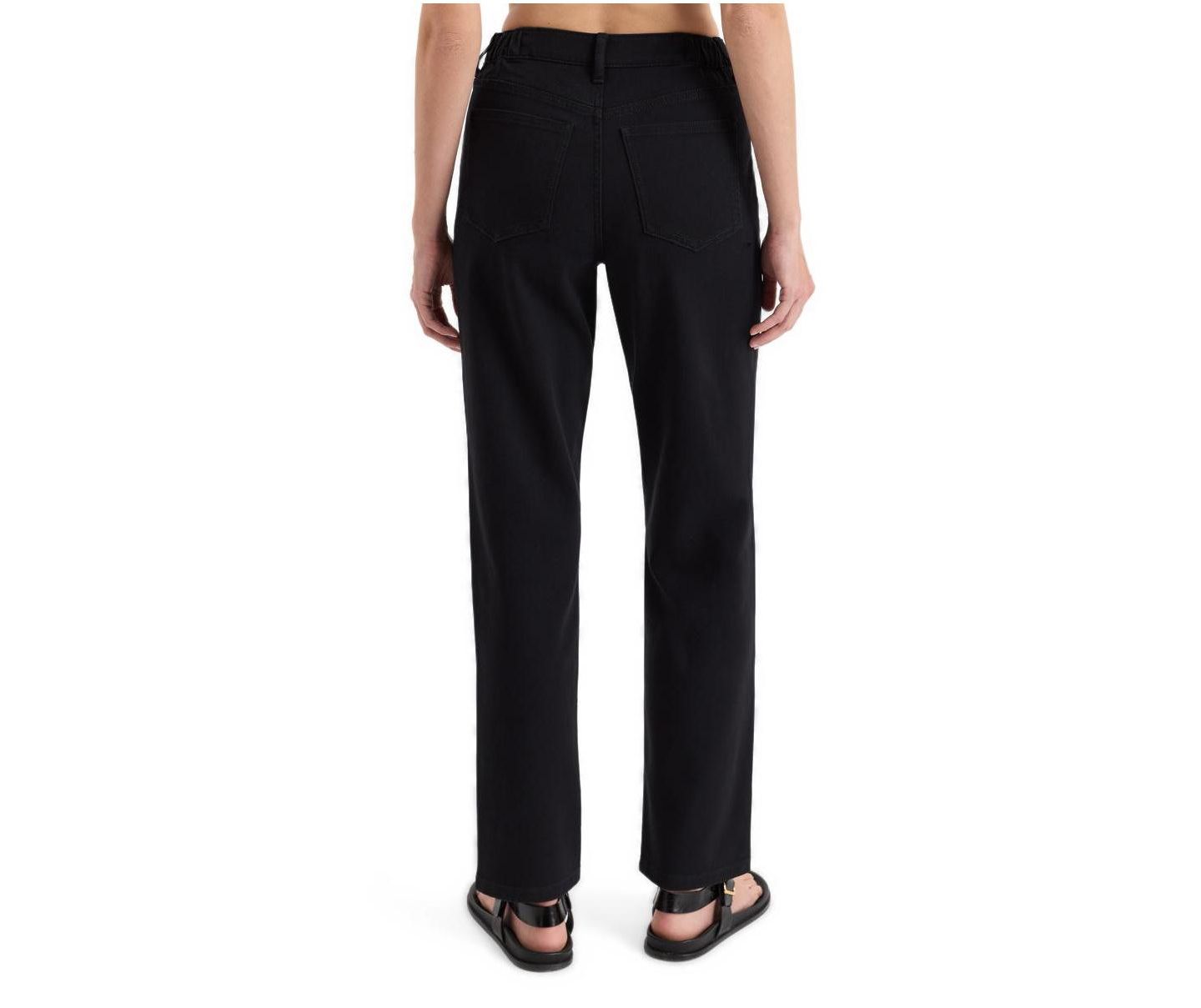 Женские брюки Pact All-Day Twill Straight Cotton-Blend, цвет: Чёрный — фото 3