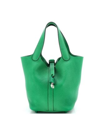 Pre-Owned Hermes PM Monochrome Picotin Lock Bag Clemence