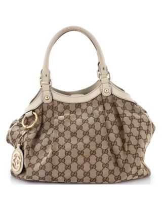 Medium Sukey Tote GG Canvas with Leather