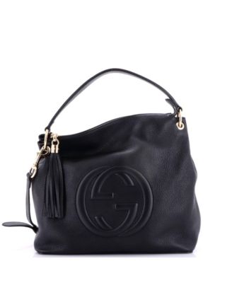 Large Soho Convertible Hobo Leather