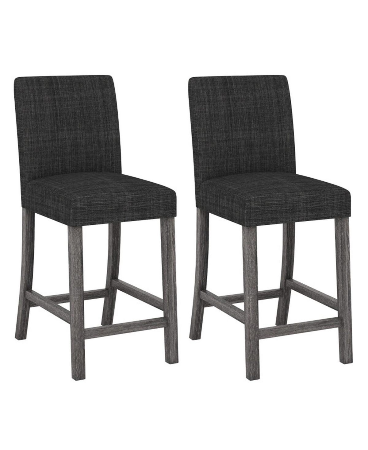 Sugift Counter Height Bar Stools Set of 2 with Backrest and Footrest