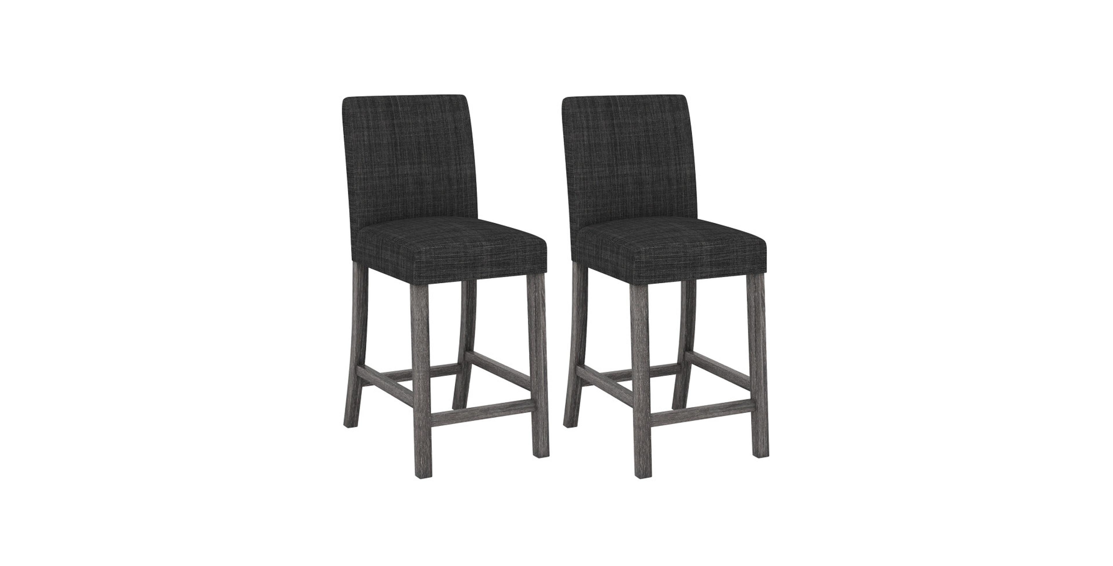 Sugift Counter Height Bar Stools Set of 2 with Backrest and Footrest