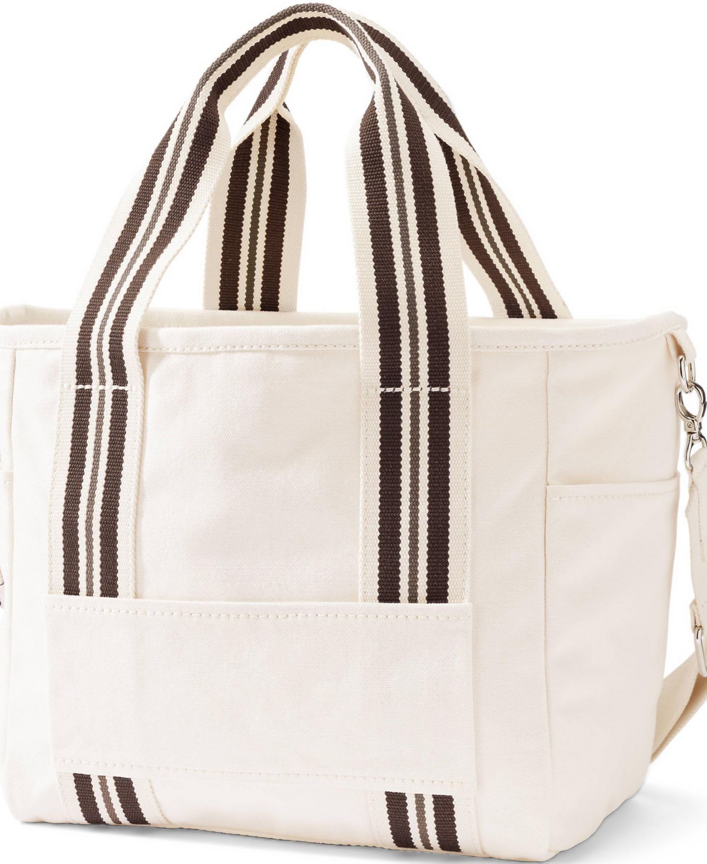 Женская сумка Lands' End Canvas Multiway Pocket Tote, цвет: Натуральный / Коричневый — фото 3
