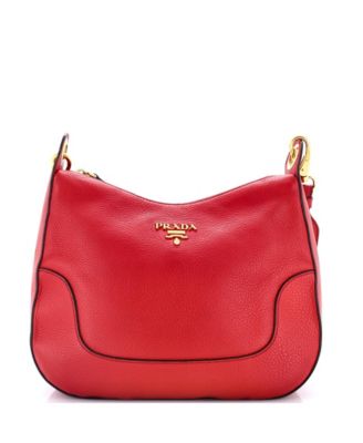Medium Striped Strap Zip Hobo Vitello Daino