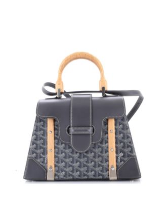 PM Saigon Top Handle Bag Coated Canvas with Leather