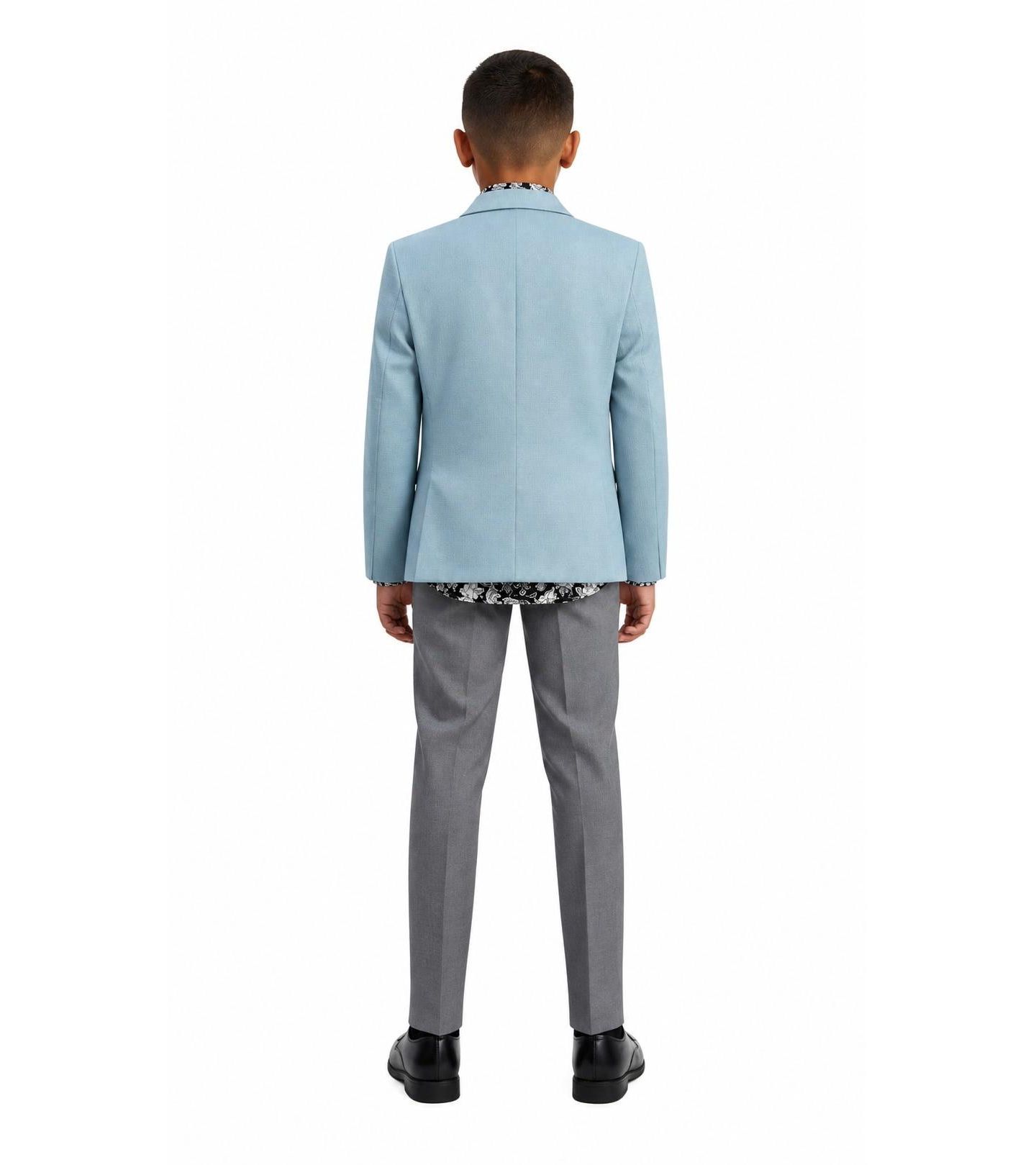 Пиджак Elie Balleh Slim Fit Classic Blazer для мальчиков-малышей, цвет: Синий — фото 3