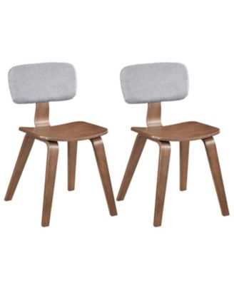 Teddy Velvet Dining Chairs Set of 2 Rubber Wood Frame Plush Padded Backrest and Contoured Seats