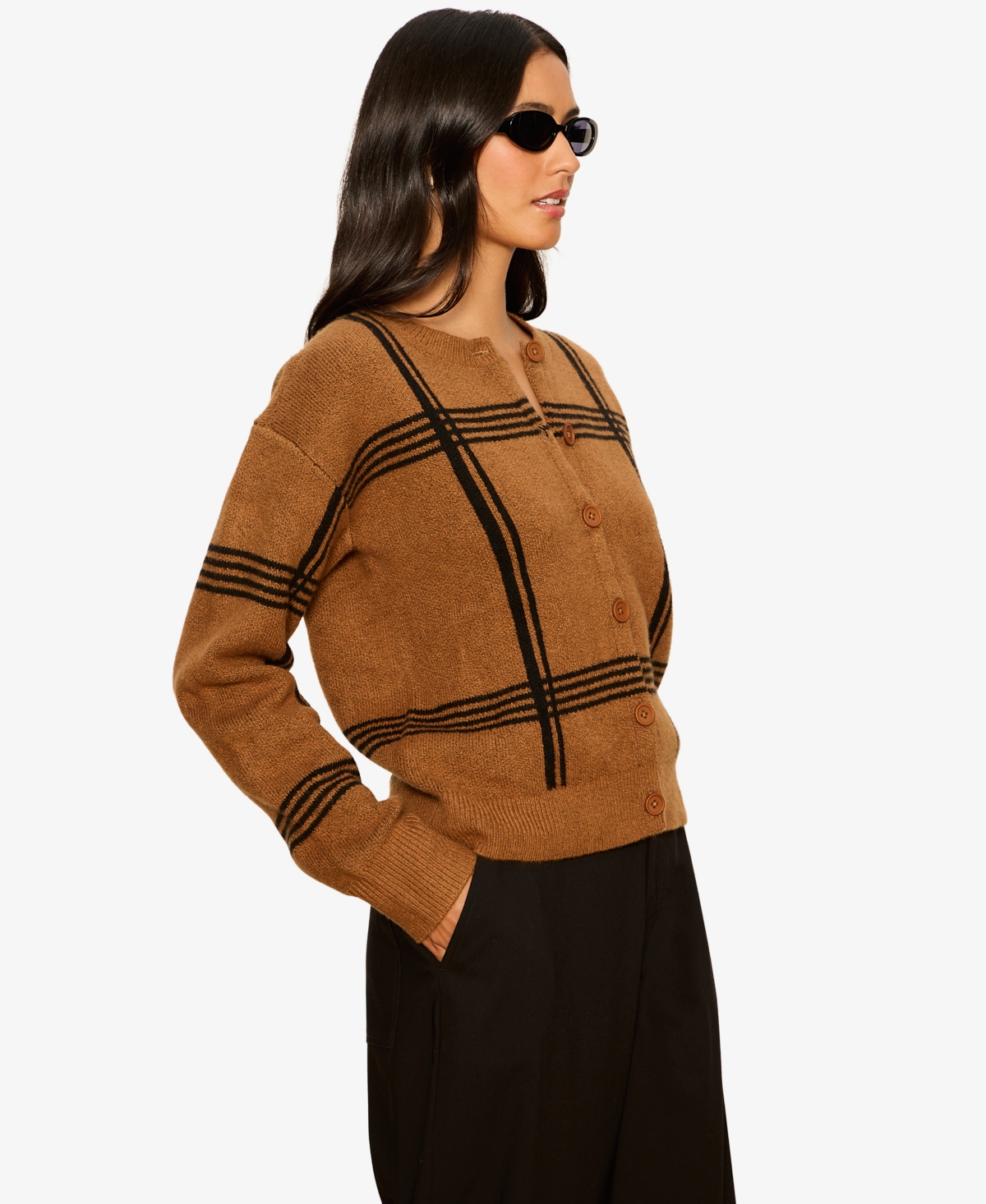 Sanctuary Women's Semi-Cropped Crewneck Sweater
