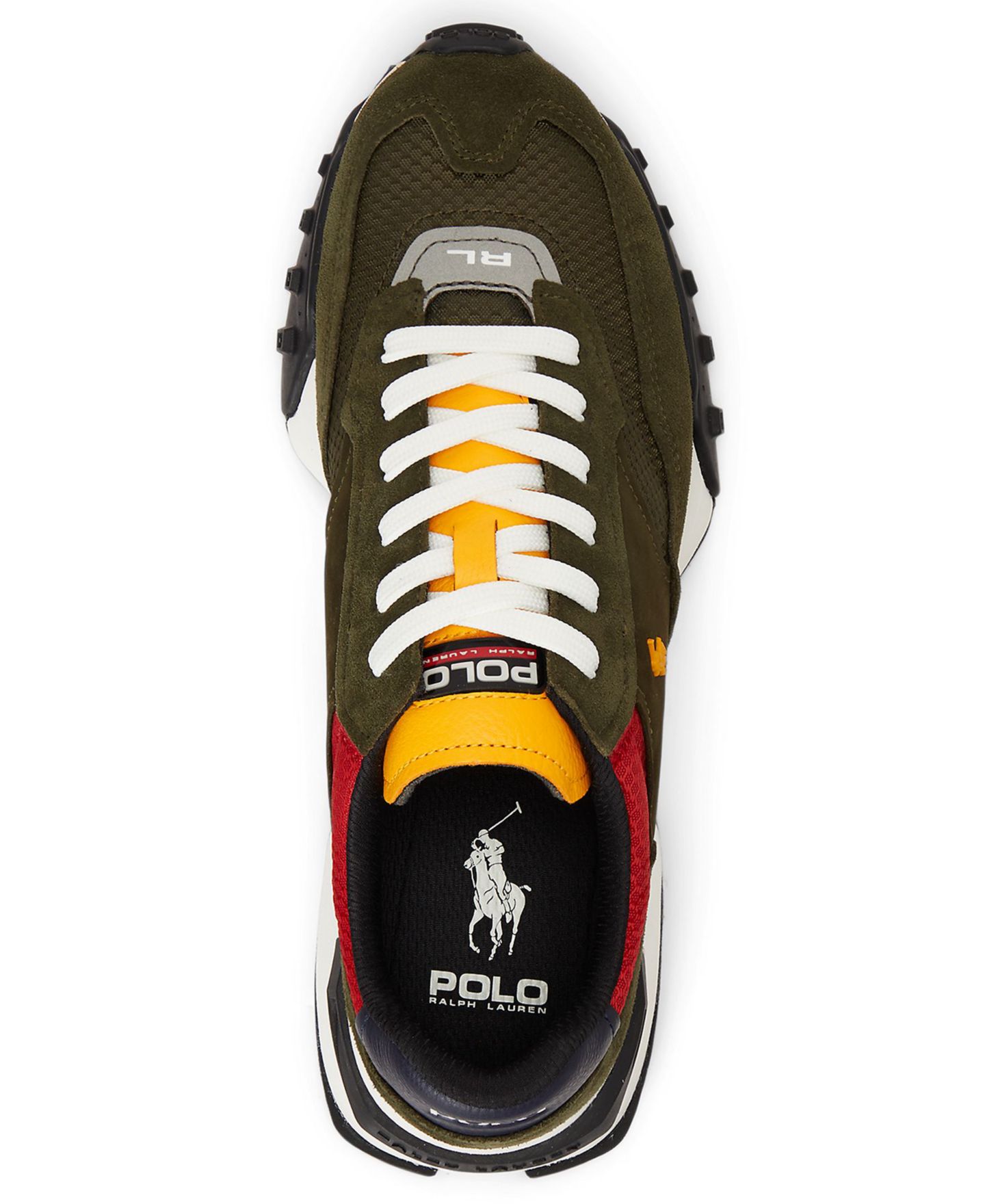 Мужские кроссовки Polo Ralph Lauren Eldridge Round-Toe, цвет: Оливковый разноцветный — фото 4