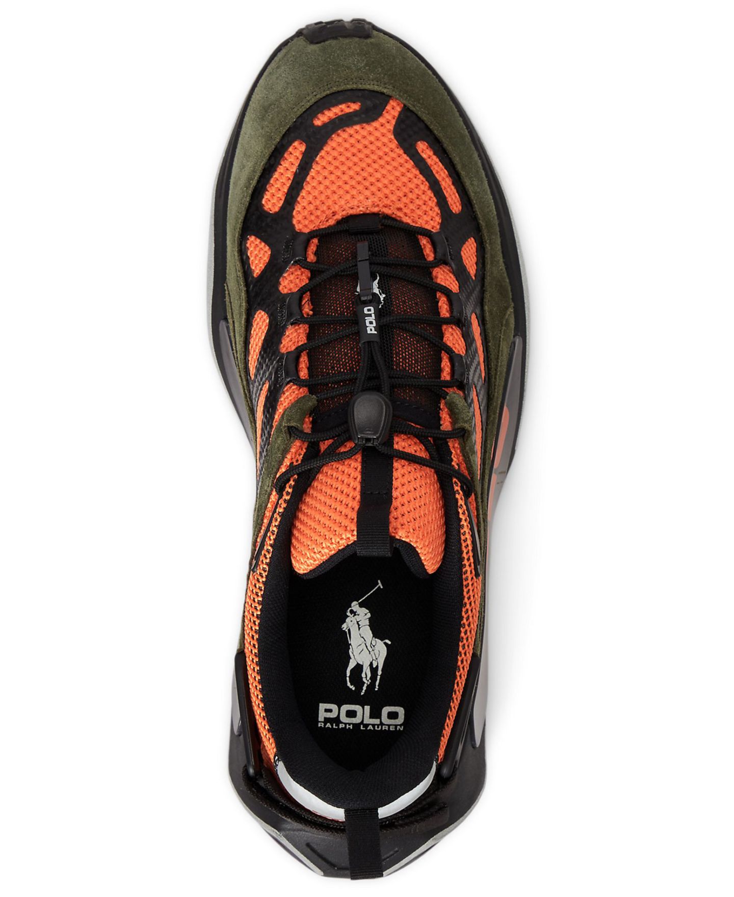Мужские кроссовки Polo Ralph Lauren Adventure Round-Toe, цвет: Оранжевый / Оливковый — фото 4