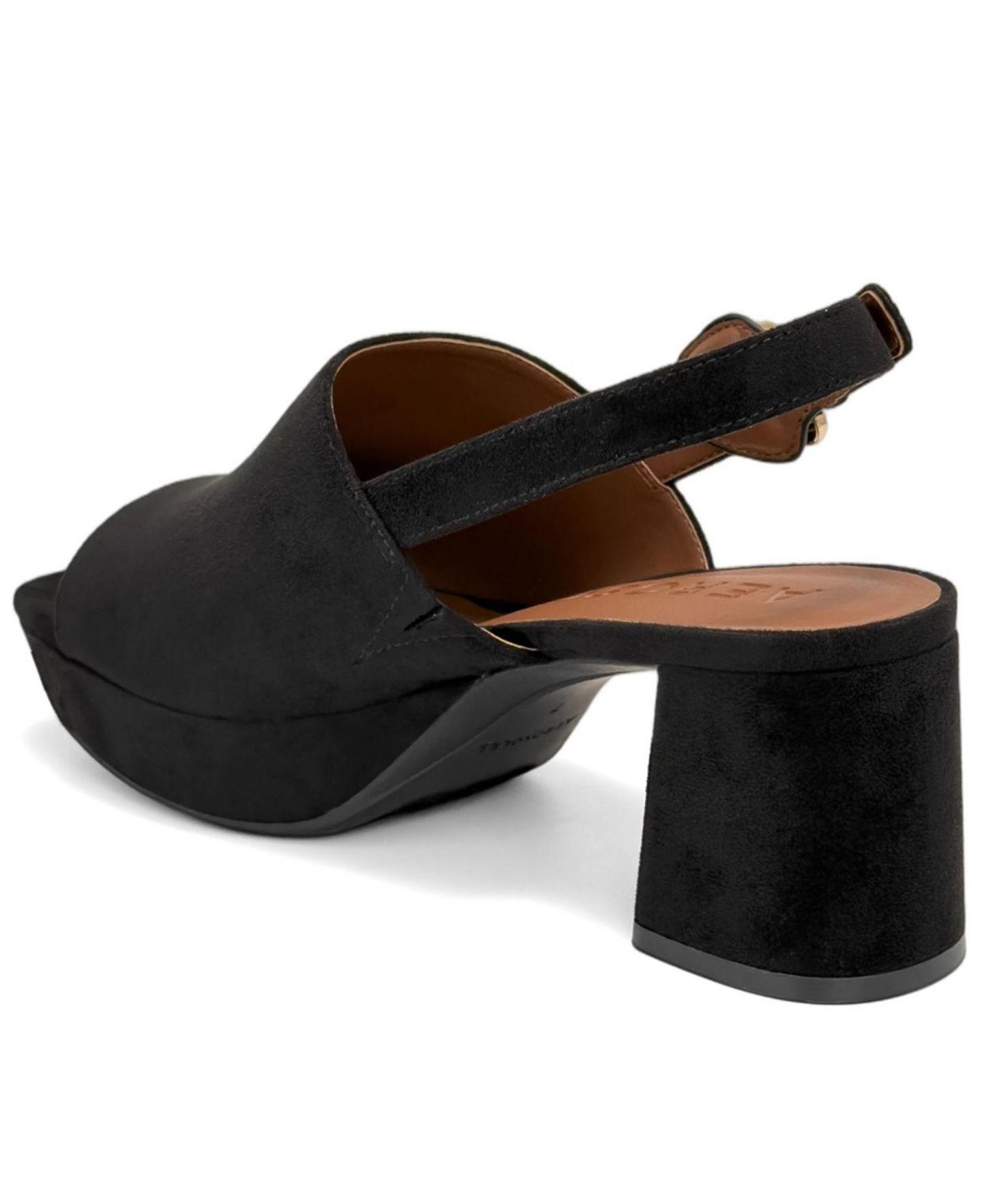Женские сандалии Aerosoles Pearl Platform Block Heel, цвет: Чёрный искусственный замшевый — фото 6