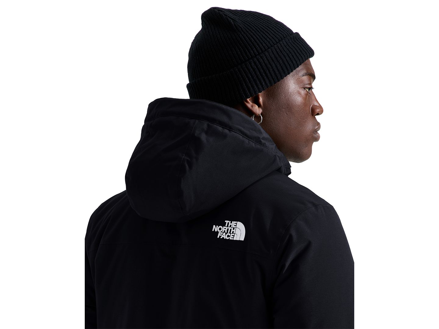 Мужская куртка The North Face Zaneck Waterproof Hooded Faux-Fur-Trim, цвет: Чёрный — фото 4