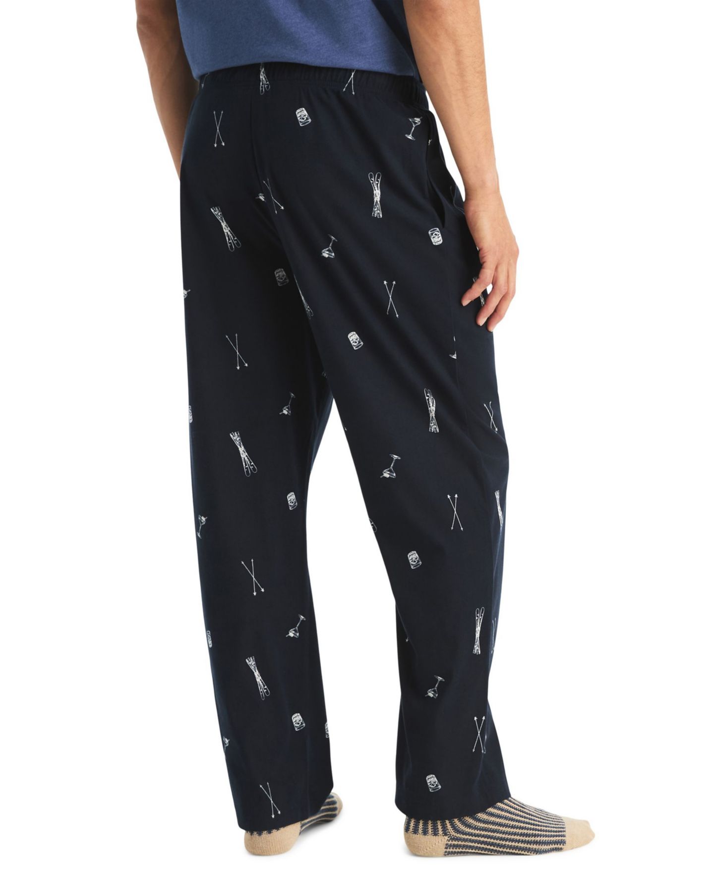 Пижамные брюки Relaxed-Fit для мужчин, флис — Nautica, цвет: Тёмно-синий — фото 4