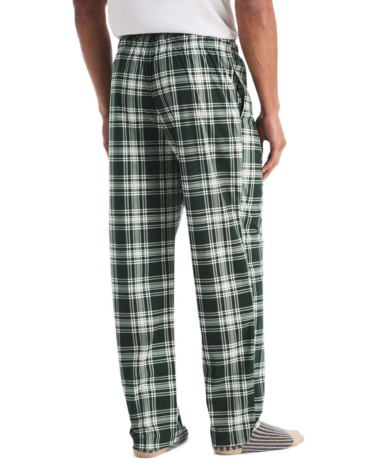 Пижамные брюки Relaxed-Fit для мужчин, флис — Nautica, цвет: Изумрудный — фото 4