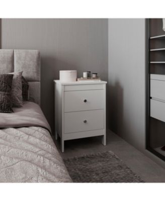 2-Drawer Modern Nightstand, Engineered Wood