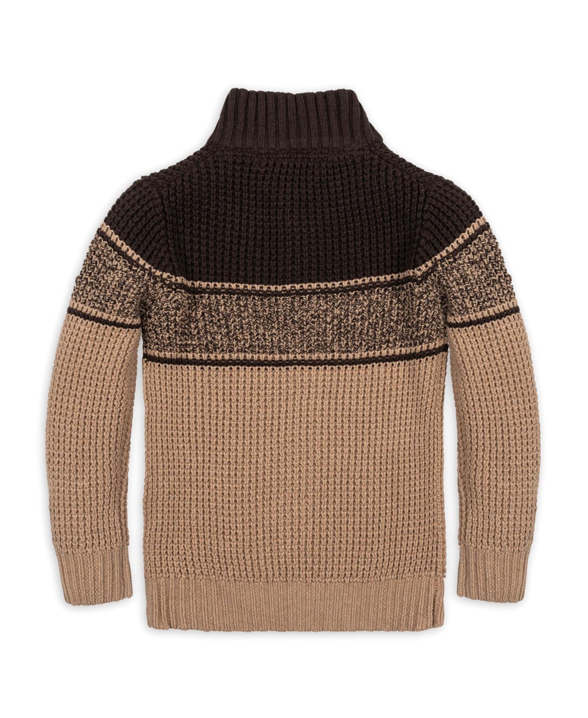Hope and Henry Little Big Boys' Organic Mock Neck Waffle Sweater