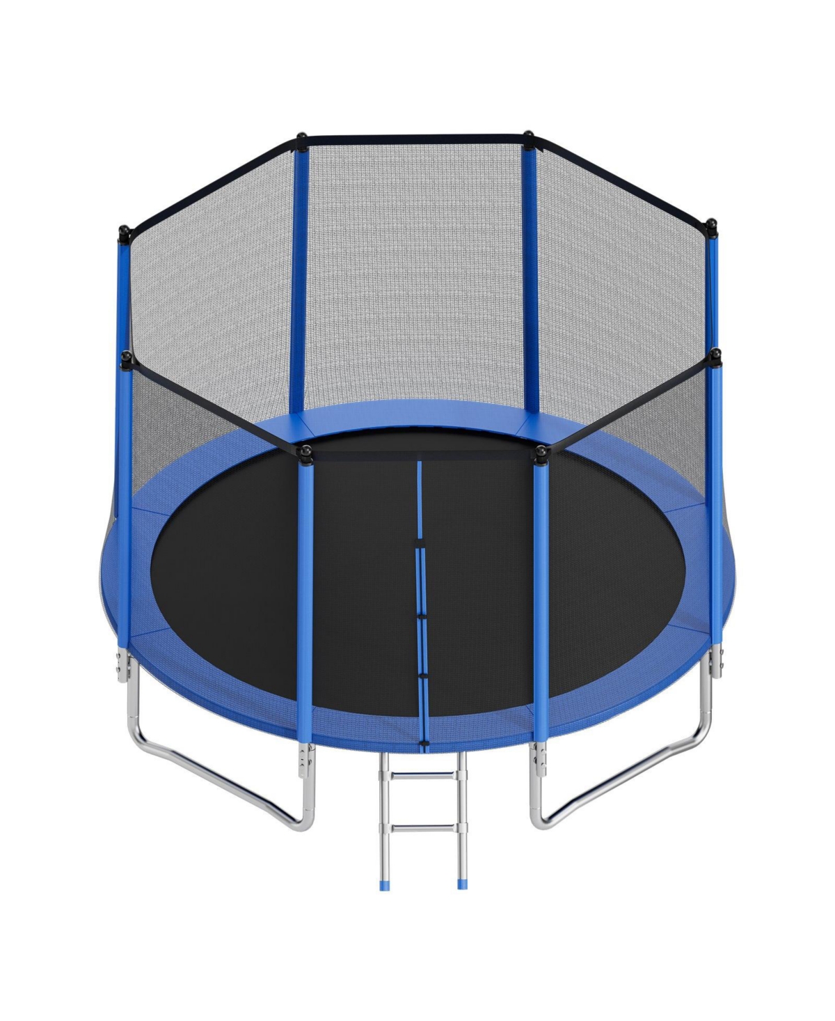 Slickblue Outdoor Round Trampoline with Enclosure Net for Kids