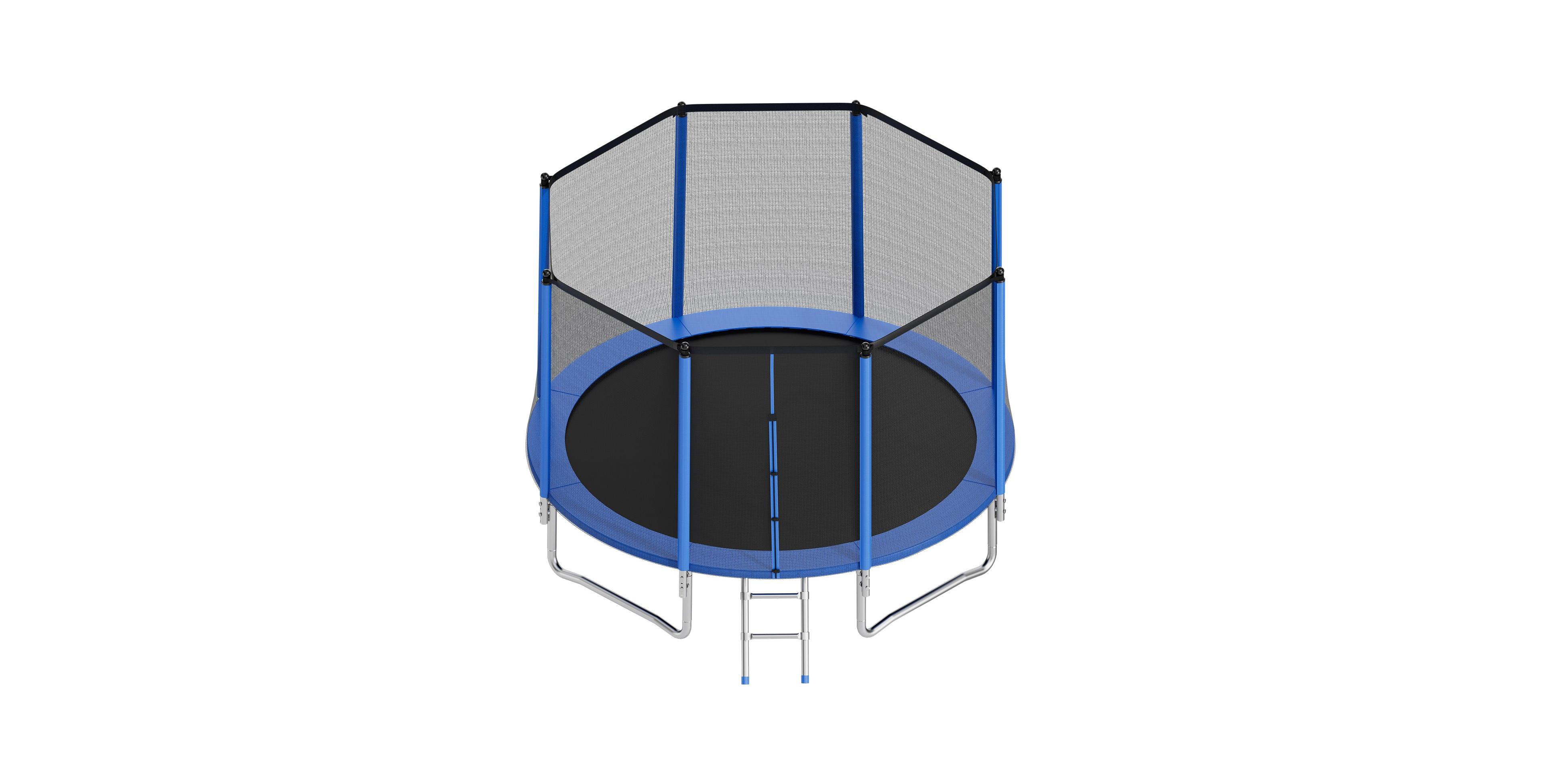Slickblue Outdoor Round Trampoline with Enclosure Net for Kids
