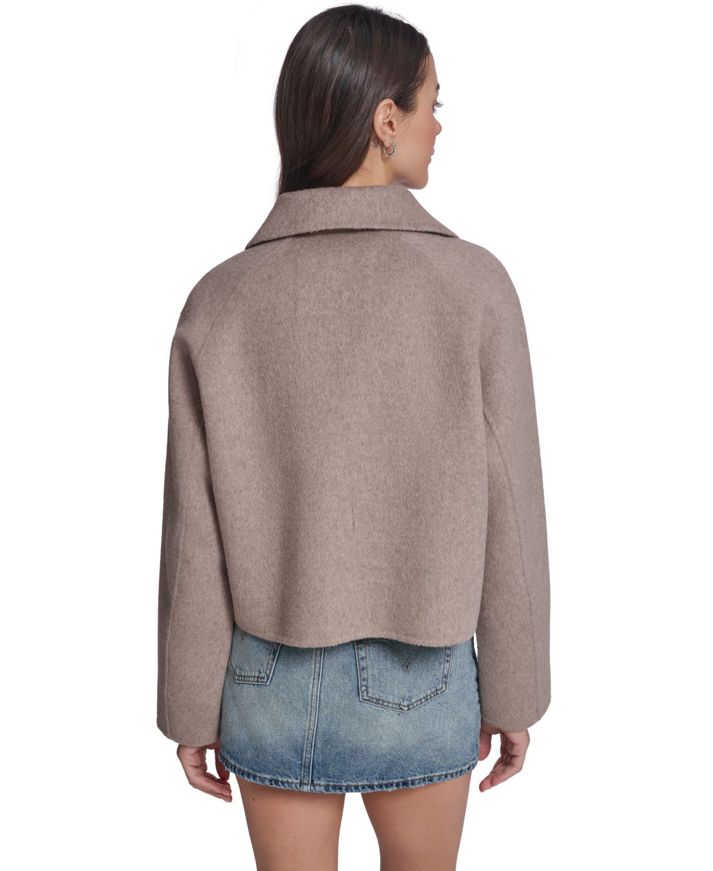 Женская куртка Levi's Wool-Blend Shacket L02 Cropped Button-Front, цвет: Розовый серо-коричневый — фото 5