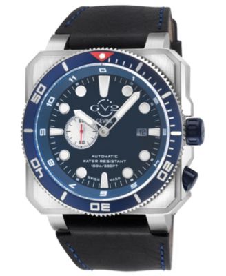 Men's Swiss Made XO Submarine Swiss Automatic Italian oiled Leather Strap Watch