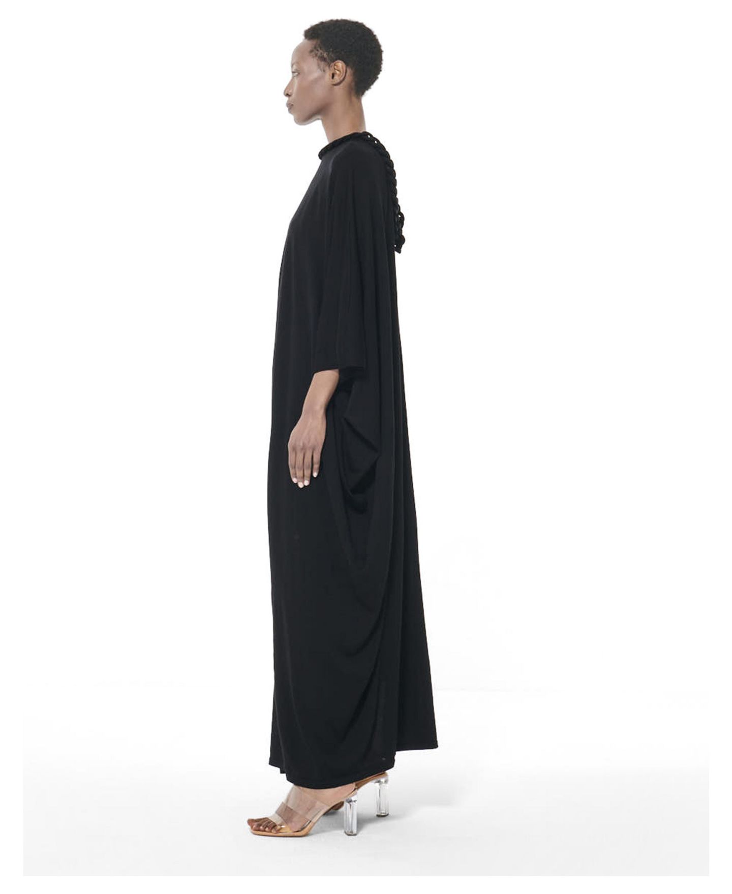 Женские платья Leem Stretch-Knit Covered Chain Detail Kaftan, цвет: Чёрный — фото 2