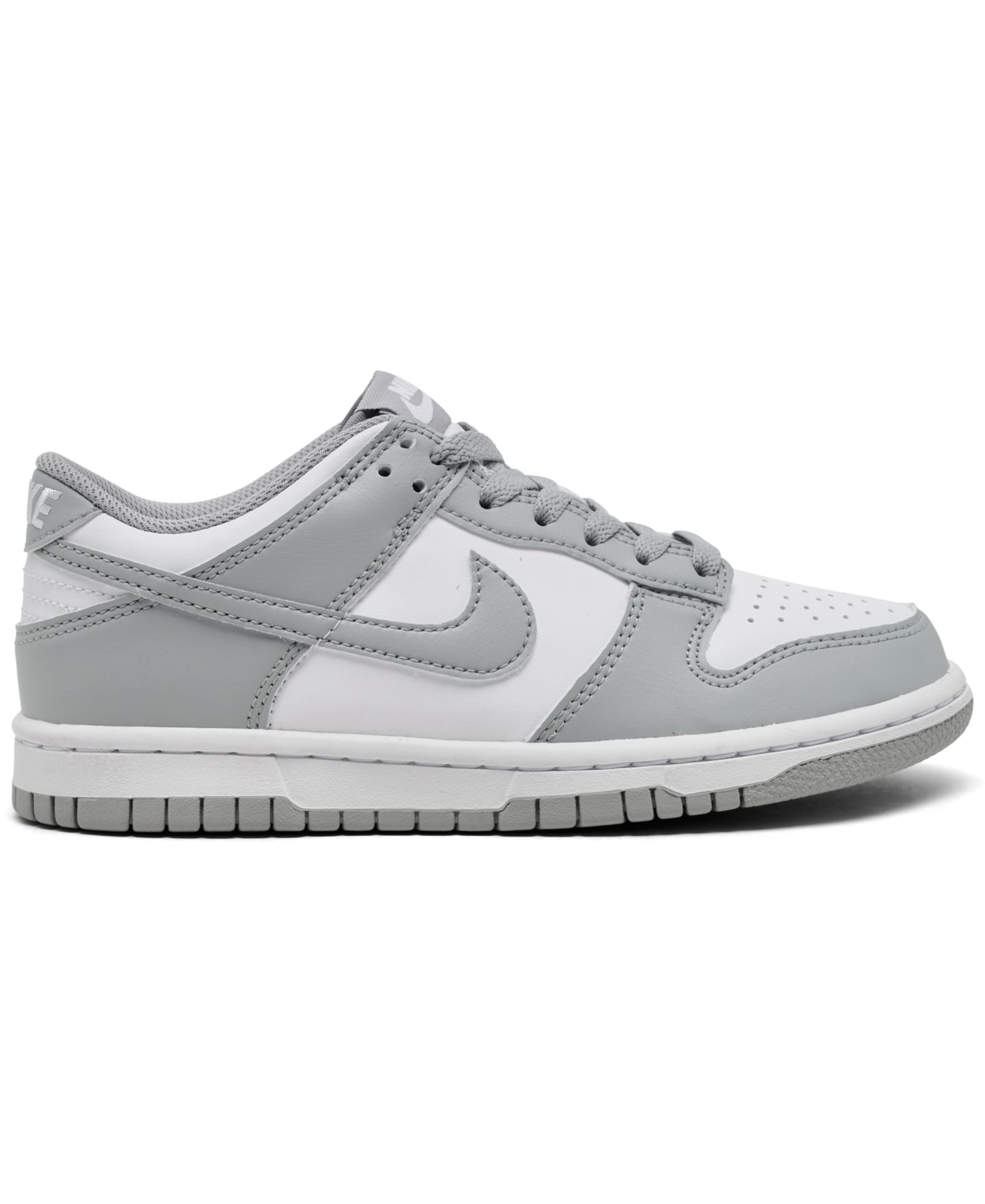 Детские кроссовки Nike Dunk Low Lifestyle, цвет: Белый / Серый — фото 2