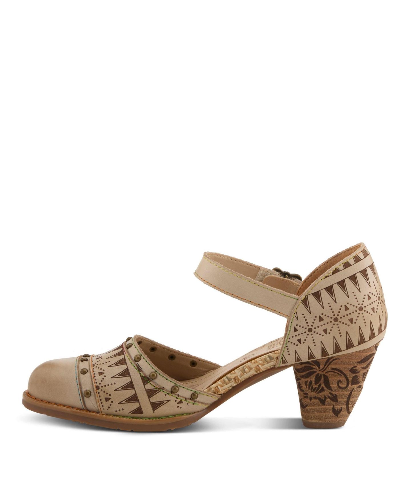 L'Artiste Women's Niobella Mary Jane with Hand-Painted Leather, цвет: Бежевый — фото 2