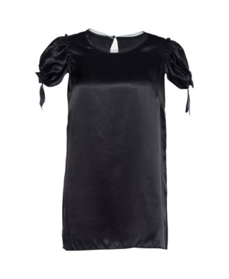 Women's Silk Puff Sleeve Top