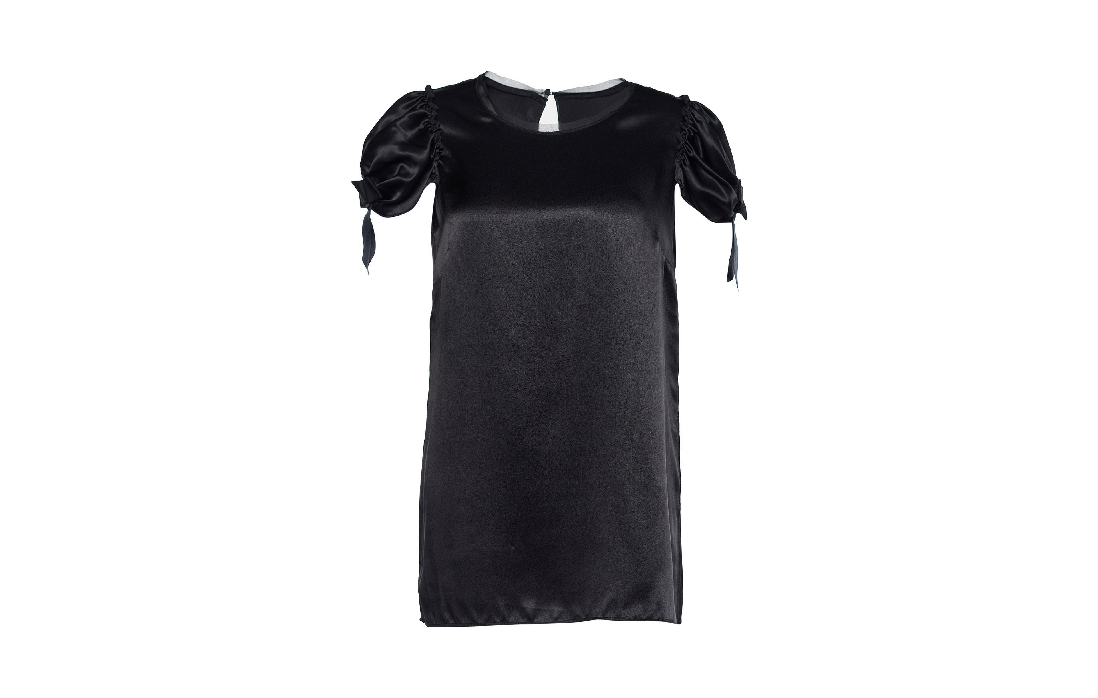 Pre-Owned Dolce & Gabbana Women's Silk Puff Sleeve Top