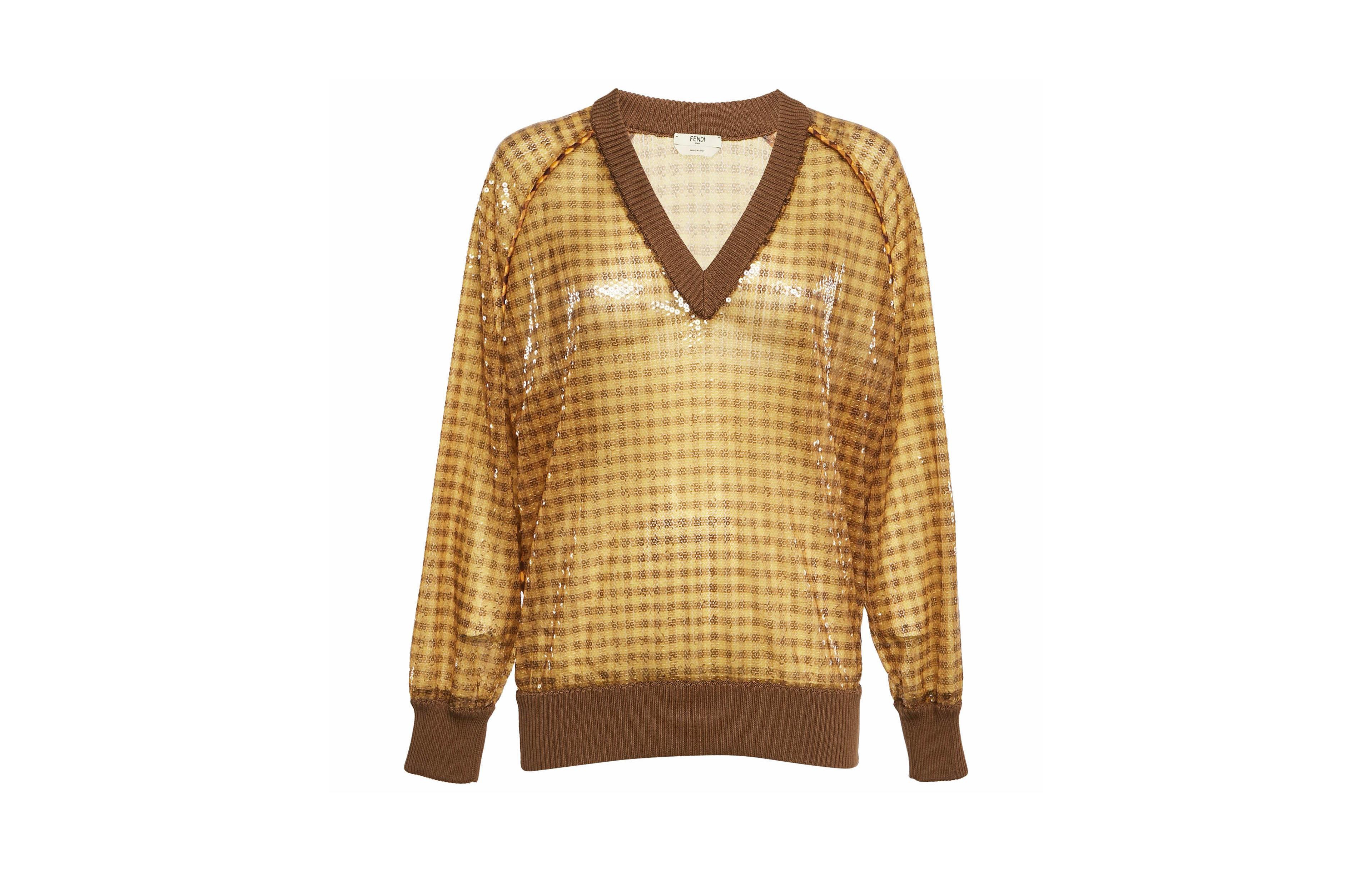Pre-Owned Fendi Women's Sequin Top