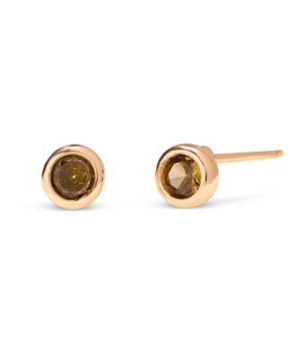 Gold-Plated Eliza Birthstone Earrings