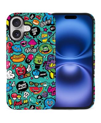 Protective Phone Case for Apple iPhone 14, Dual-Layer Protection, Sticker Playground