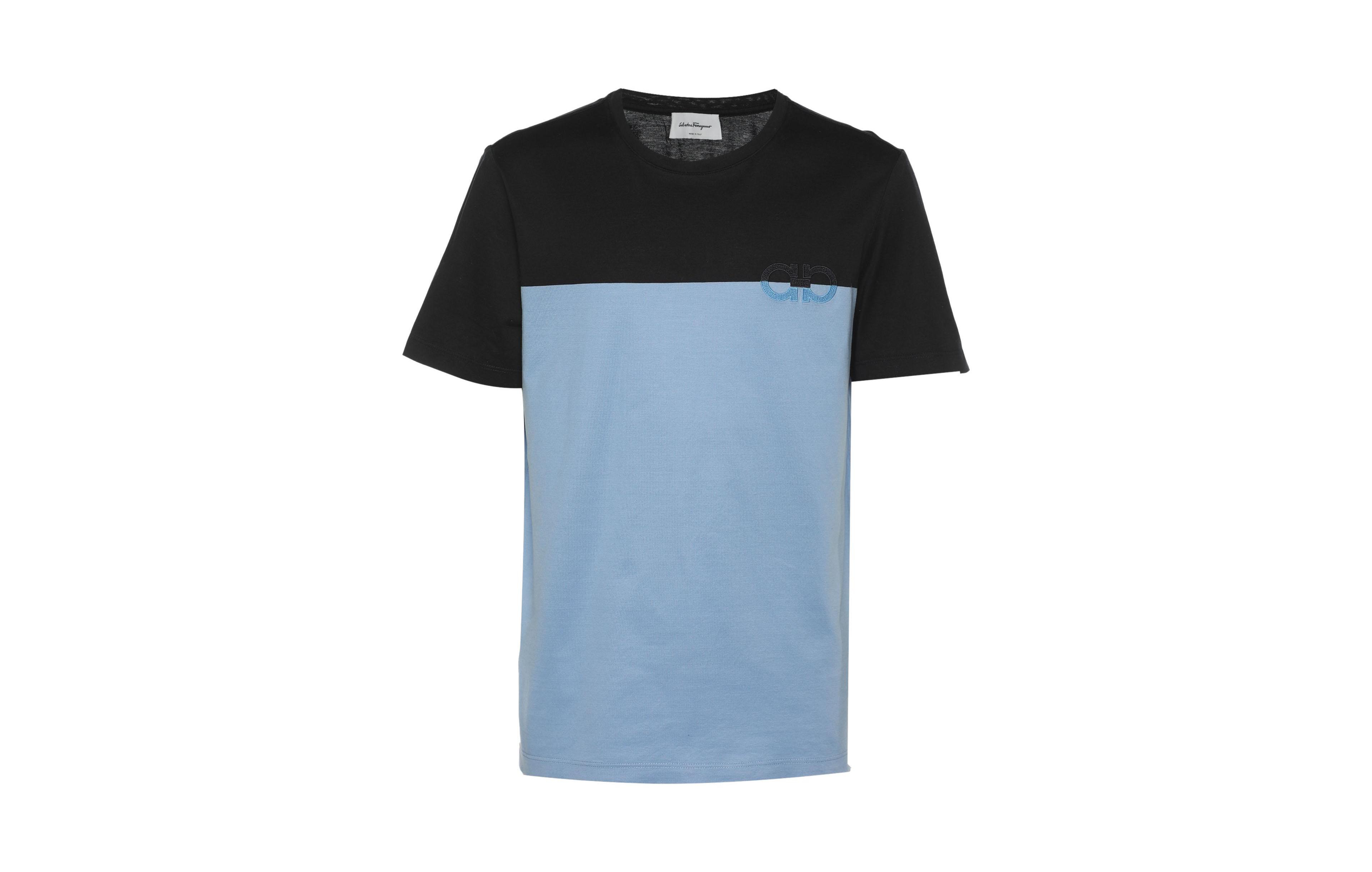 Pre-Owned Salvatore Ferragamo Women's Colorblock Gancini Logo T-Shirt