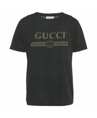 Women's Distressed Logo Cotton T-Shirt