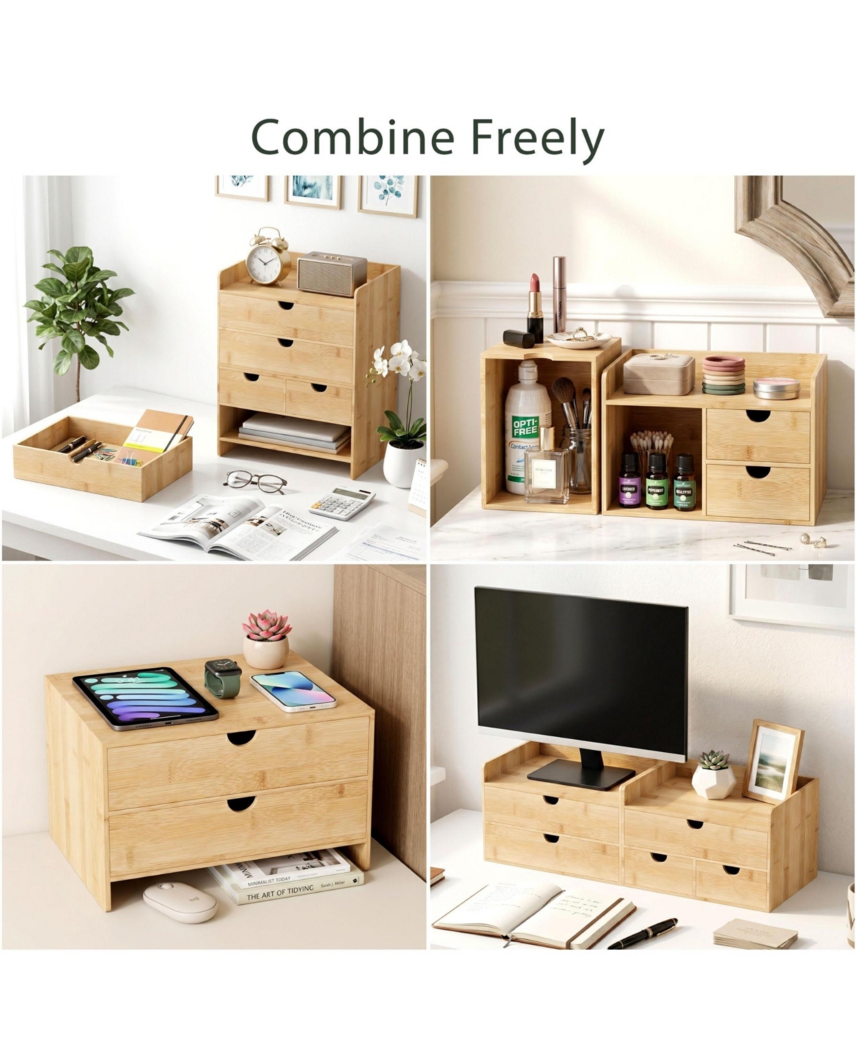 Danrong Desk Organizer With Drawers Multi Purpose Desktop Storage