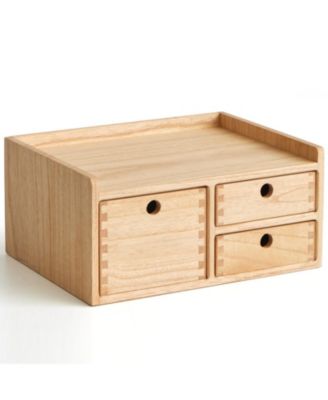 Solid Wood 3 Tier Desk Organizer Paper Sorter Document Holder For Office Supplies