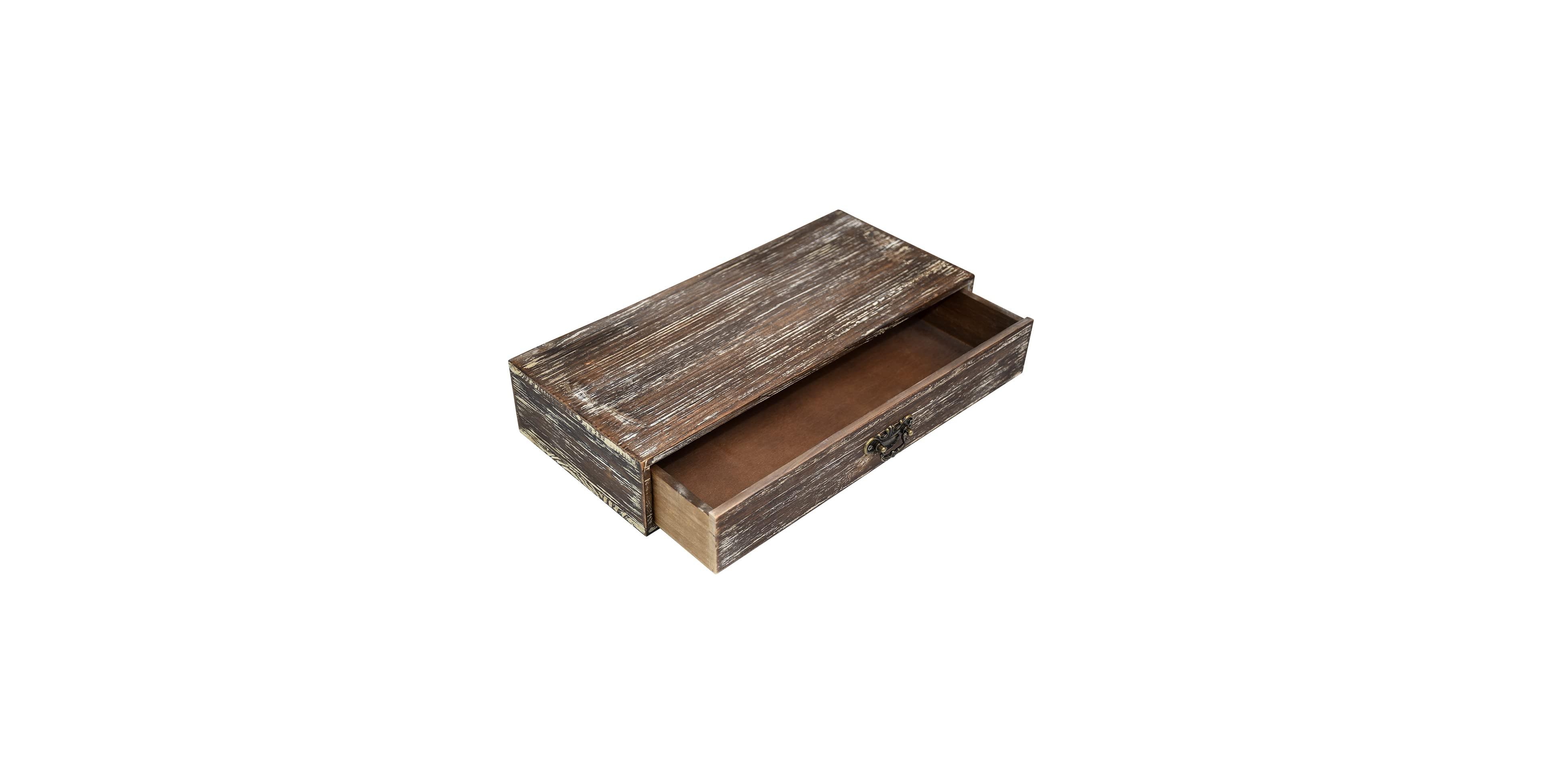Danrong Handmade Solid Wood Desk Organizer With Drawers For Home Office Kitchen Vanity
