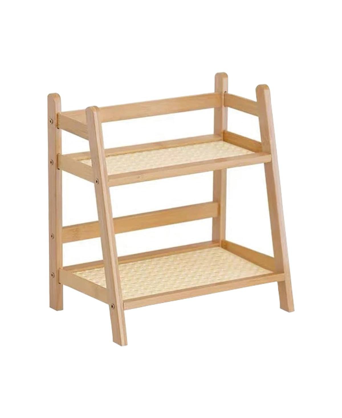 Danrong Three Tier Wooden Ladder Storage Rack Multifunctional Home Organizer