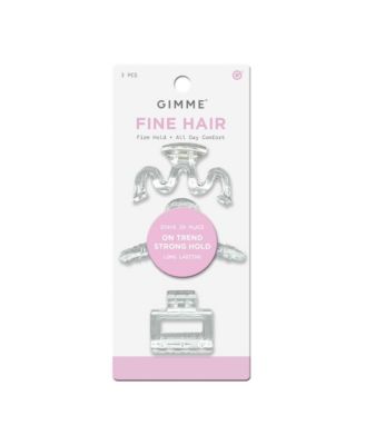 Fine Hair Claw Clips Durable, No-Slip Design for Thin Hair 3 Pack