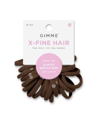 X-Fine Hair Bands  Slim Fit Elastic Ties for Extra Fine Hair 20 Pack
