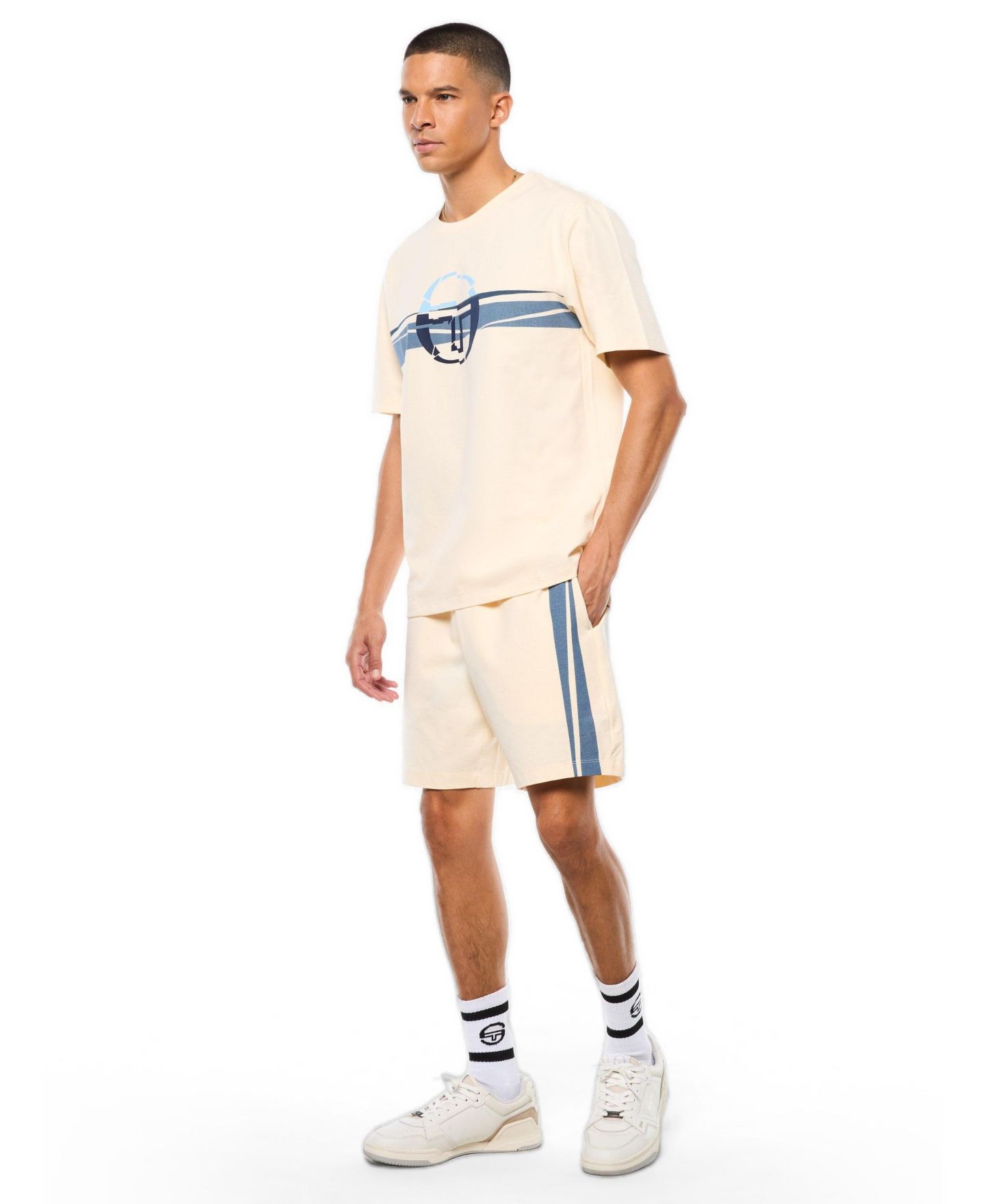 Мужская футболка Sergio Tacchini Rotto Fashion, цвет: Gardenia — фото 2