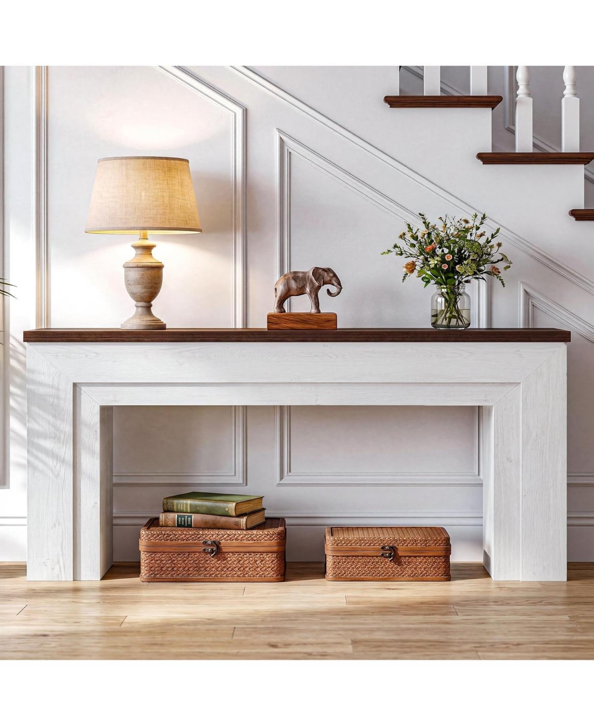 Tribesigns 70.9" Narrow Console Table, Wooden Long Sofa Table